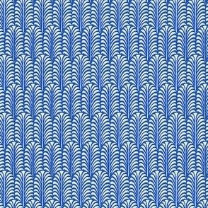 Extra Small - Leaf - Azure Blue - Traditional cut out coastal leaf for upholstery, wallpaper, bedding or table decor. Tropical bold summer leaves  - botanical nature bold minimalism minimalist - palm palms palm springs - block print inspired