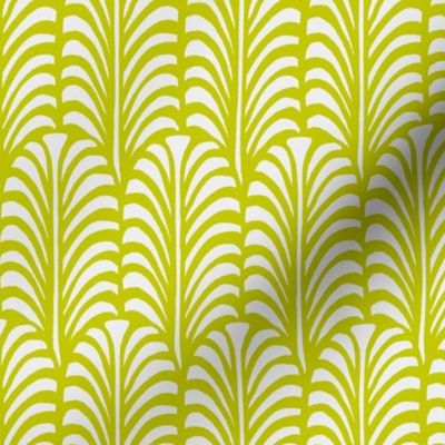 Medium - Leaf - Cyber Lime green - Traditional cut out coastal leaf for upholstery, wallpaper, bedding or table decor. Tropical bold summer leaves  - botanical nature bold minimalism minimalist - palm palms palm springs - block print inspired