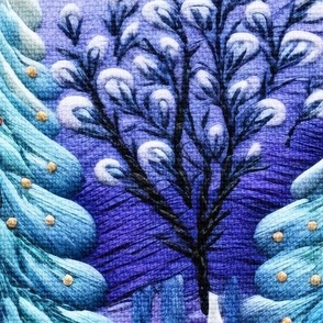 Embroidered Winter Wonderland (Large Scale)