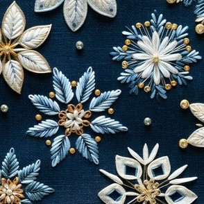 Embroidered Snowflakes (Medium  Scale)