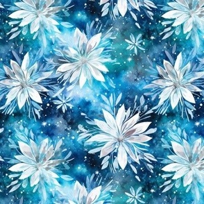 Icy Winter Floral (Medium Scale)