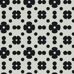simple black flower pattern