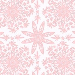 Grandma's doilies - pink on cream