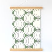 (L) Seamless Modernist Lanterns - moss green