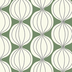 (L) Seamless Modernist Lanterns - moss green