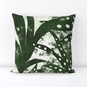 Rainforest Green Noir Botanical Leaves 