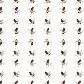 Striped Bees Bees And More Bees Gold Black String Of Bees Medium Scale