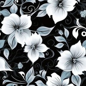 Modern duotone floral