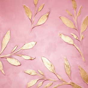 Pink Gold Leaves