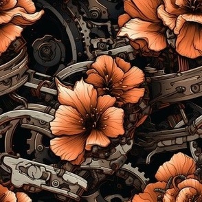 Mechanical russet floral