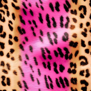 Pink Cream Leopard Print