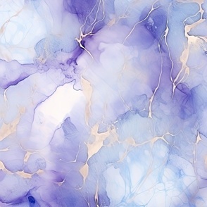 Purple Blue Gold Abstract