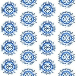 (S) Blue Chinoiserie Chic single flowers 