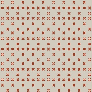 Exes X Farmhouse - Basic Geometric Shapes  - Outback Red and Coffee Beige - small