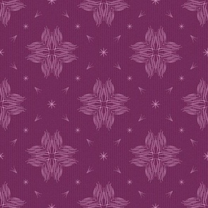 Batik Wavy Diamonds in Pale Pink on Plum