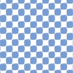 Blue checker geometric pattern with texture