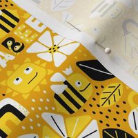 (s) "Bee Ha-bee" wall hanging for good vibes! happy, bold, yellow, black and white