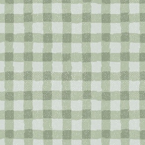 Painterly Plaid Textured Style - Green - Large
