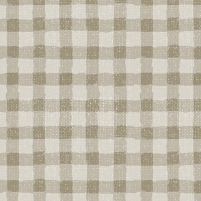 Painterly Plaid Textured Style - Neutral - Large