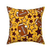 Large Scale Team Spirit Footballs and Stars in Washington Commanders Burgundy and Gold (1)