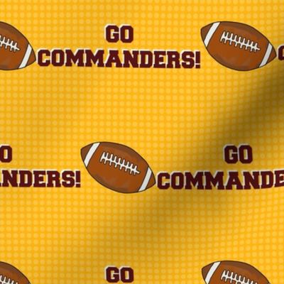 Large Scale Team Spirit Football Go Commanders! in Washington Burgundy and Gold