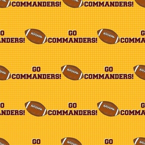 Large Scale Team Spirit Football Go Commanders! in Washington Burgundy and Gold