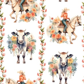 Gallop and Gather Gala – on White Wallpaper – New for 2023