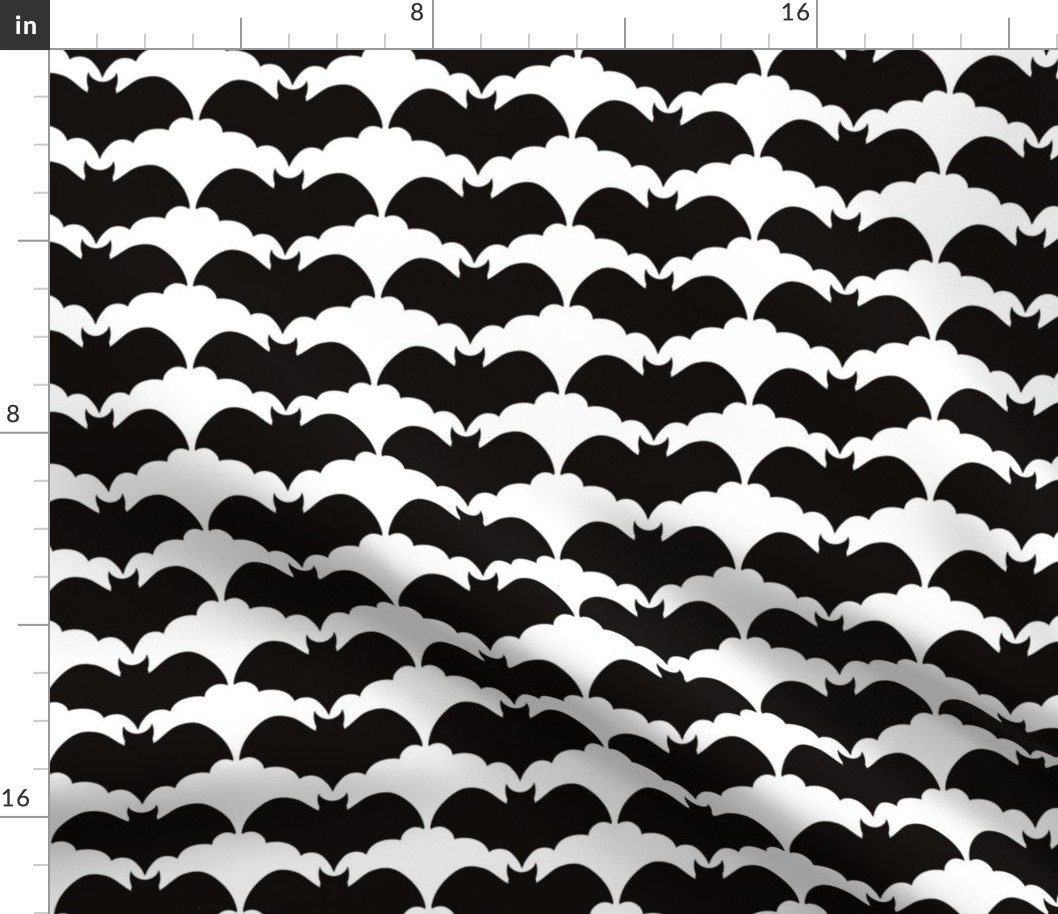 Black and white geometric bats