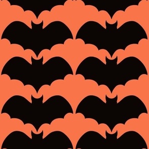 Black and orange  geometric bats