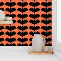 Black and orange  geometric bats