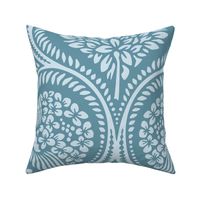 Florence damask / Medium scale / Blue