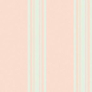 Historic Stripes - Coral and Light Pistachio Green  (TBS214)