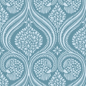 Florence damask / Small scale / Blue