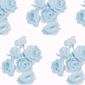 [Medium] Light Blue Roses on Light Pink