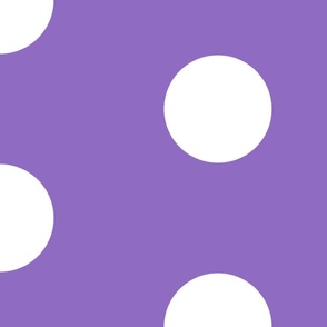 Jumbo | White Polka Dots on Purple
