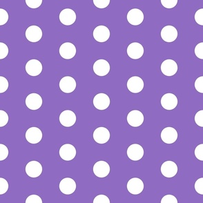 Medium | White Polka Dots on Purple