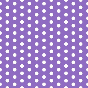 Small | White Polka Dots on Purple