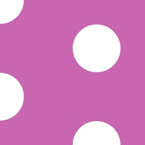 Jumbo | White Polka Dots on Pink