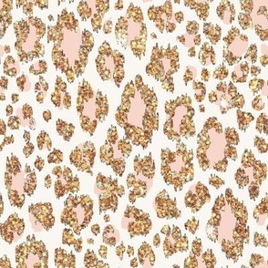 Blush gold glitter Cheetah