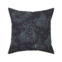 Monster Toile de Jouy  - Grey-Blue