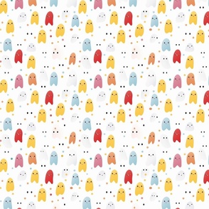 Mini Colorful Art Doodles Childrens Playroom Bedroom Wallpaper Fabric nursery primary colors abstract  (83)