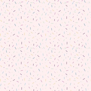 Colorful Sprinkles on Light Soft Pink (Medium Scale) 