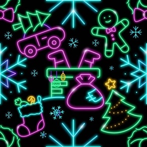 Christmas neon party