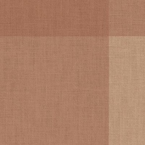 JUMBO checkers -  linen look, rustic terracotta 