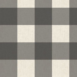 charcoal gingham - linen look 