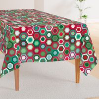 Multicolored Hexagons, Christmas, 24 inch