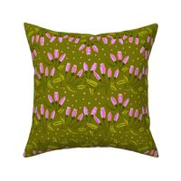 Radiant Himalayan Lantern Tree Pattern_green and purple