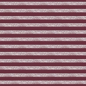 Chalky white stripes on dark burgundy