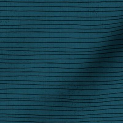 Scrawled lines - teal/black - stripes