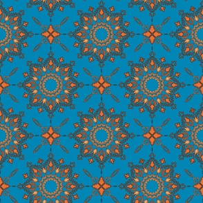 Colorful fabric in Mediterranean turquoise